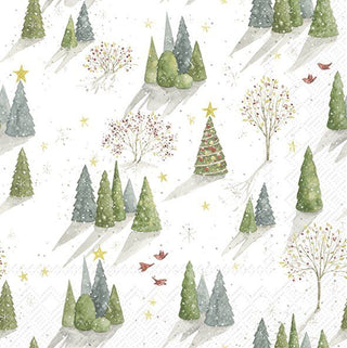 Decorated Tree Woodland Lunch Napkins