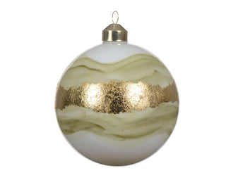 Wool White with Gold Leaf & Watercolour Bauble