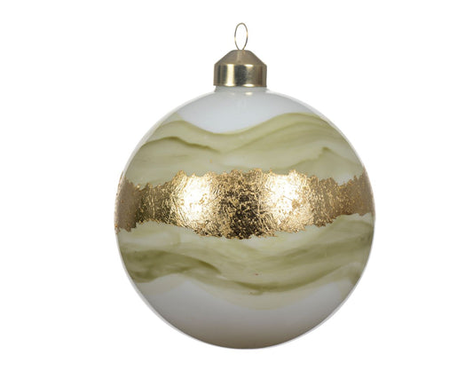 Wool White with Gold Leaf & Watercolour Bauble