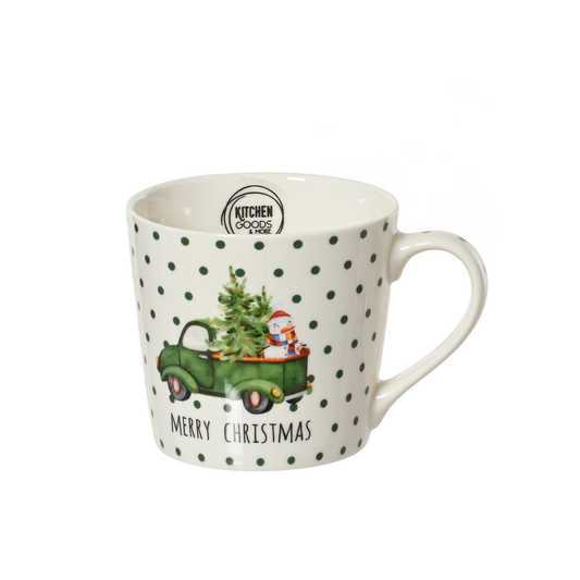 Green Truck Polkadot Mug