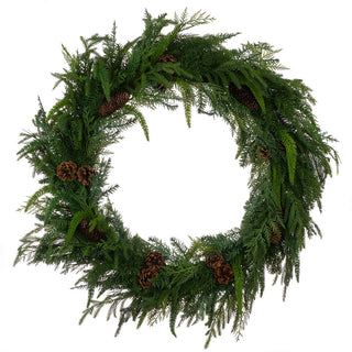 Deluxe Cedar Wreath with Pinecones 91cm