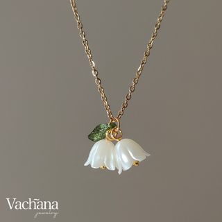 Acrylic White Lily of the Valley Necklace