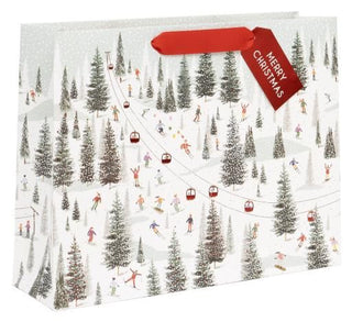 Christmas On The Piste Large Landscape Bag