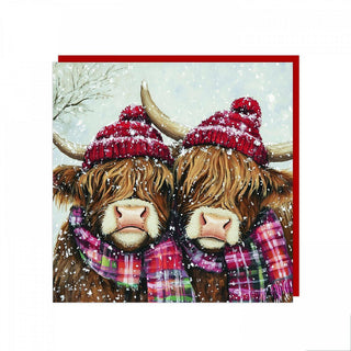Highland Friends Christmas Cards 6Pk