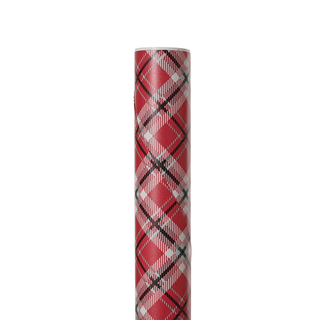 Red & White Check Wrapping Paper 5m
