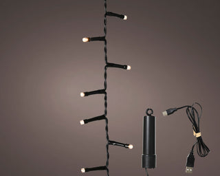 LED Rechargeable Warm White Fairy Lights 160