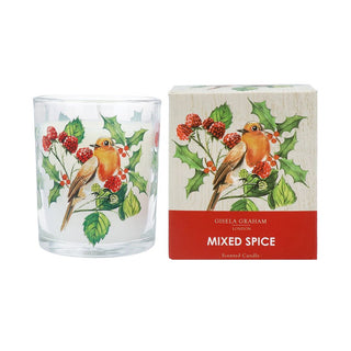 Robin/Berries Scented Boxed Candle Small