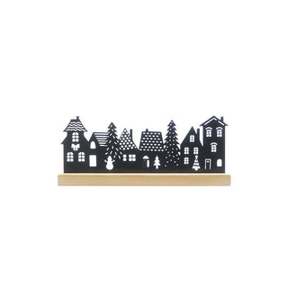 Black Wooden Street Design Ornament