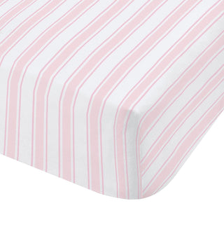 Check and Stripe Pink Double Fitted Sheet