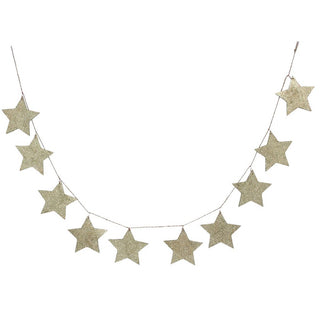 Gold Sparkling Stars Garland