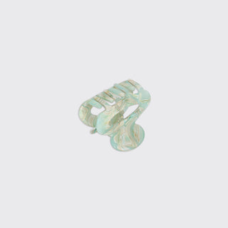 Green Marble Small Claw Clip