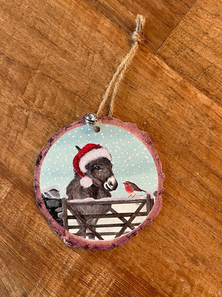 Christmas Farm Hanging Decoration - Donkey