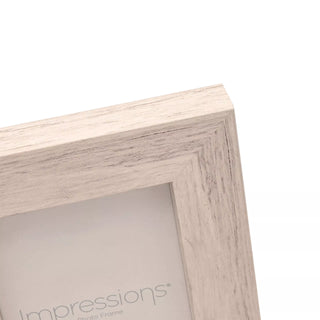 Impressions Wooden Photo Frame White Finish Flat Edge 5" x 7"