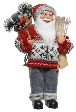 Fair Isle Santa with Skis and Sack