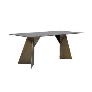 Osiris Stone 1.8m Golden Black Dining Table