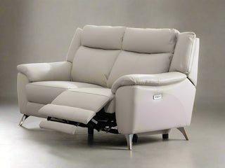 Peru Ivory Electric Reclining 2 Seater Sofa