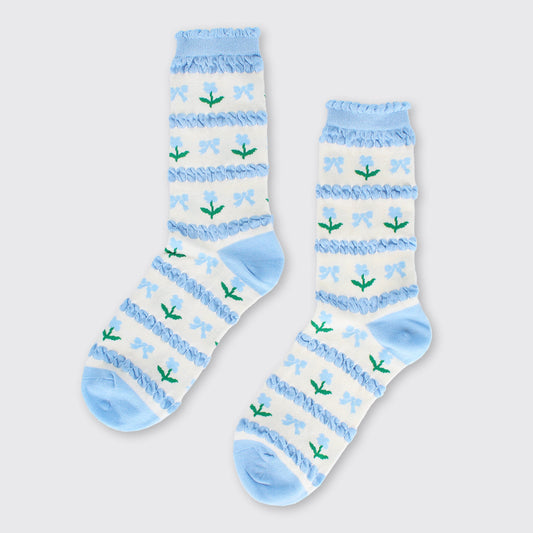 Blue Primrose Socks