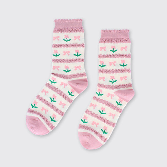 Pink Primrose Socks