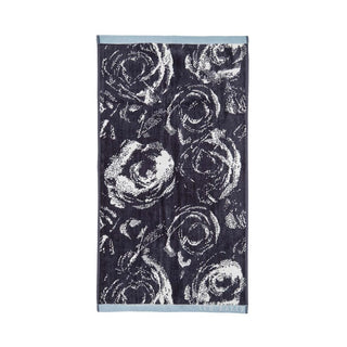 Rose Hand Towel Navy