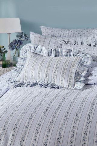 Ticking Stripe Blue 30x50cm Cushion