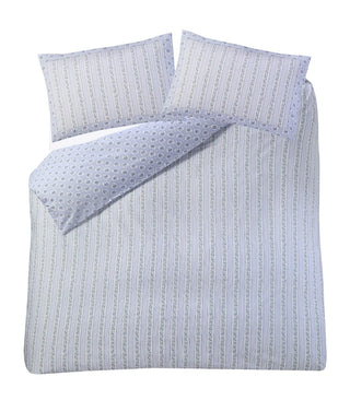 Ticking Stripe Blue Duvet Cover Set