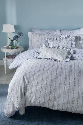 Ticking Stripe Blue Duvet Cover Set