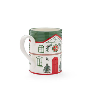 Christmas Tree Village Green Mug