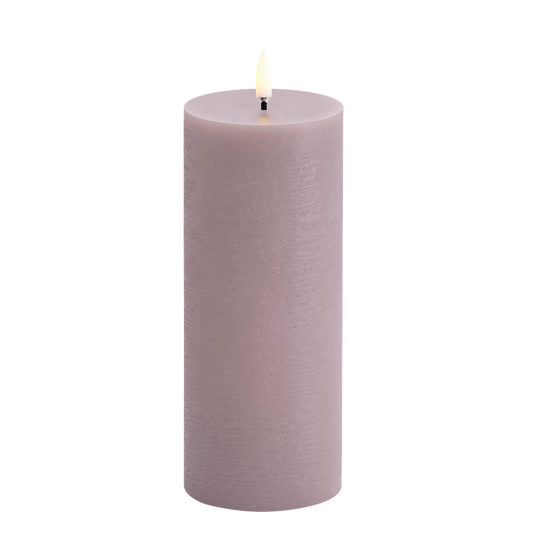 LED Pillar Candle Light Lavender 20cm