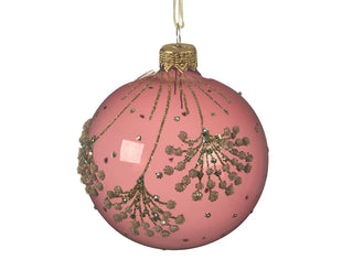 Velvet Pink Hogweed Glass Bauble