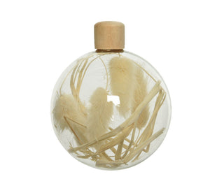 Dried Grasses Glass Bauble