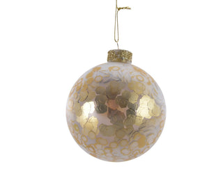 Matt Gold Sequins Glass Bauble