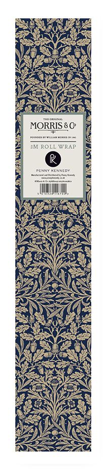 Morris Acorn Blue Gift Wrap