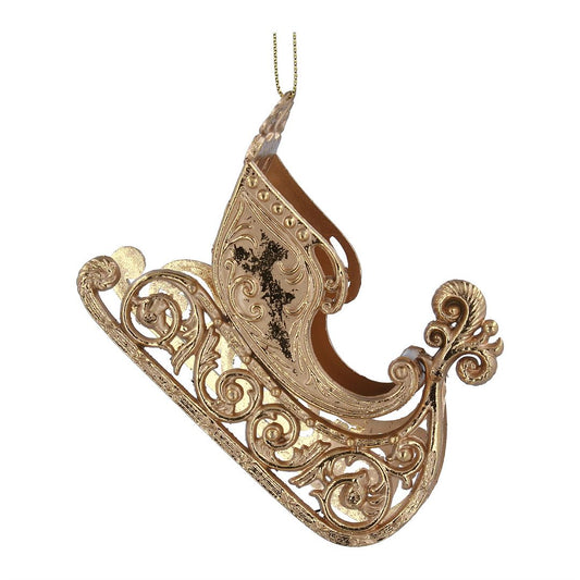 Antique Gold Sleigh Hanging Decoration