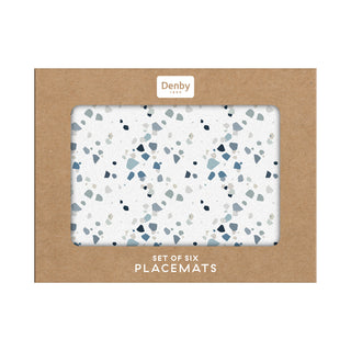 Denby Elements Blue Terrazzo Placemats (Set of 6)