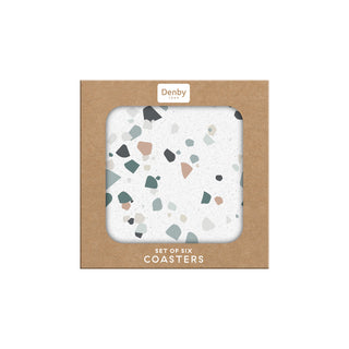 Elements Terrazzo Effect Neutral Coasters (Set of 6)