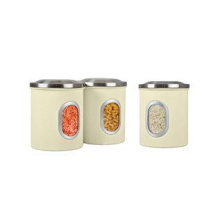 Set of 3 Canisters Cream