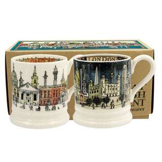 Cities Of Dreams London & London At Night Set Of 2 1/2 Pint Mugs Boxed