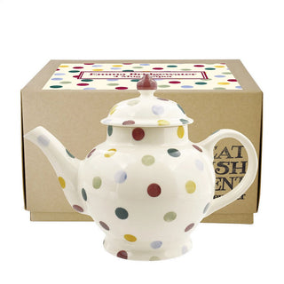 Polka Dot 4 Mug Teapot Boxed