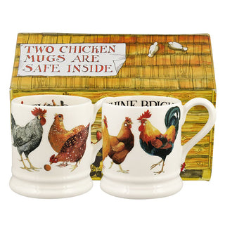 Rise & Shine Set Of 2 1/2 Pint Mugs Boxed