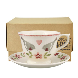 Lovebirds Large Teacup & Saucer Boxed