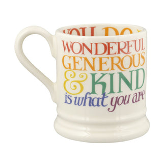 Rainbow Toast Thank You 1/2 Pint Mug