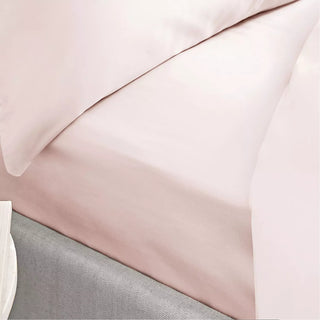 Bianca 400 Thread Count Cotton Sateen Single Flat Sheet Blush