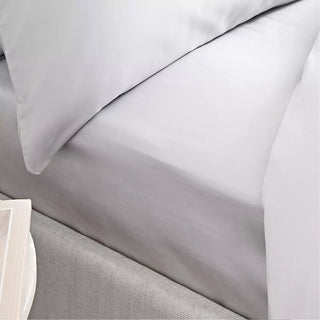 Bianca 400 Thread Count Cotton Sateen Double Flat Sheet Dove Grey