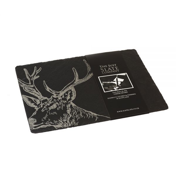 Etched Stag Rectangular Cheeseboard