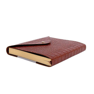 MAJOIE A5 Notebook Croc Cognac