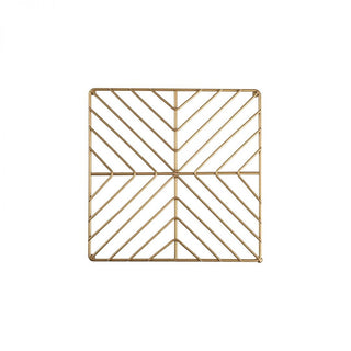 Deco Square Trivet In Satin Gold Wireware