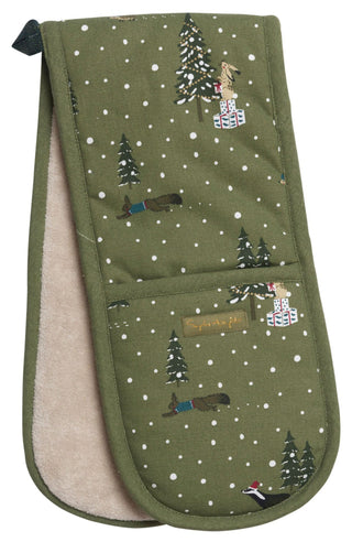 Festive Forest Double Oven Glove