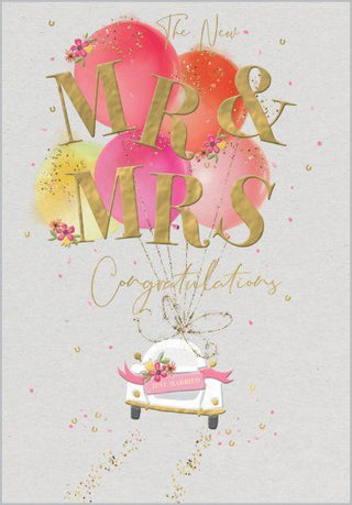 Mr & Mrs Wedding Car Card