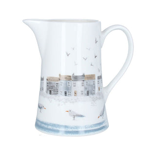 Coastal Scene Bone China Jug Medium