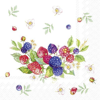 Summer Berries Wreath Paper Napkin